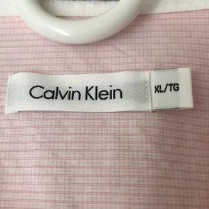 Pink and white Calvin Klein dress shirt